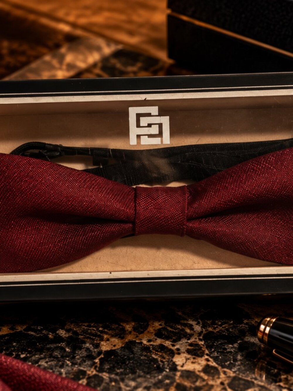 Vintage Park Avenue by Raymond’s Burgundy Bow Tie in Original Box